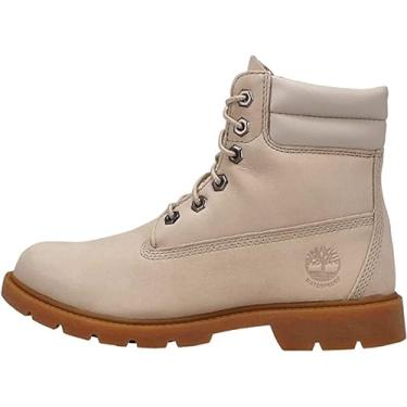 Imagem de Timberland Linden Woods Bota feminina impermeável com cadarço de 15 cm, Nobuck castanho claro, 40
