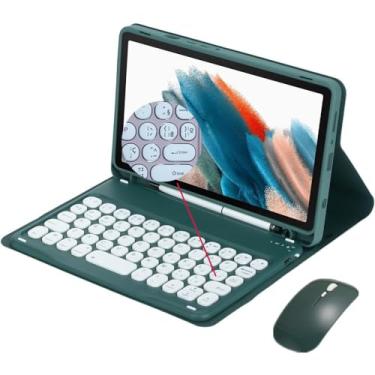Imagem de Capa para Galaxy A9+ Plus de 11 polegadas (SM-X210/X216/X218), com teclado ABNT2 Bluetooth sem fio captado e magnético, suporte para S Pen, fólio (Verde Escuro)