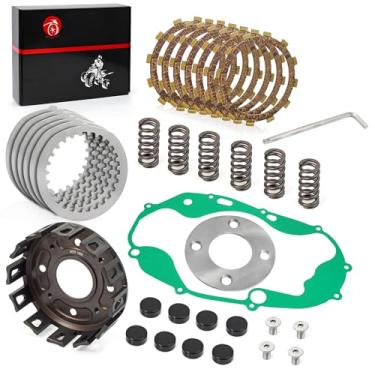 Imagem de Cesto de embraiagem CNC Billet Placas de fricção de embraiagem para serviço pesado Kit de molas Junta Compatível com Yamaha Banshee 350 YFZ 350 1987-2006