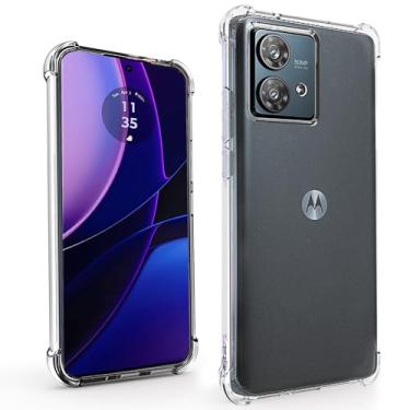 Imagem de Smileray Capa para Motorola Edge 2023, capa para Motorola Edge 2023, unissex, à prova de choque, flexível, TPU fina, transparente, transparente (transparente)
