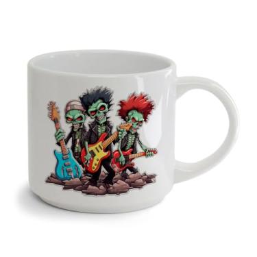 Imagem de Xícara Bucks Porcelana 450ML Banda rock zumbi
