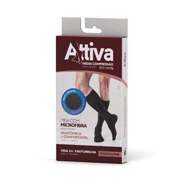 Imagem de Meia 3/4  Attiva - Média Compressão Masculina - Ponteira Fechada - Cor