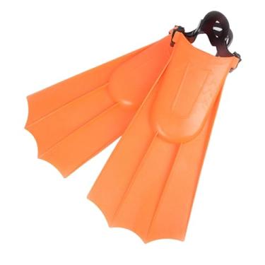 Imagem de UGPLM Barbatanas de snorkel para viagem, barbatanas de mergulho confortáveis e leves ajustáveis para iniciantes e profissionais, Laranja 40 a 44