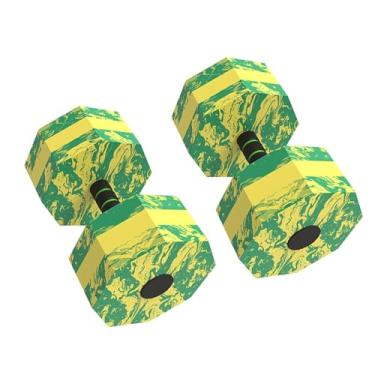 Imagem de kowaku 2 halteres de água aquáticos, auxílio para treinamento de natação, fitness, piscina, halteres flutuantes de espuma de eva para aeróbica aquática, Octógono 27x15x15cm