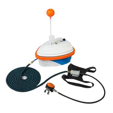 Imagem de TUXING Ventilador de mergulho, tanque de mergulho portátil recarregável à prova d'água, mergulho sem tanques, mangueira de 13,7 m e regulador de respiração de mergulho, narguilé de polvo com bocal