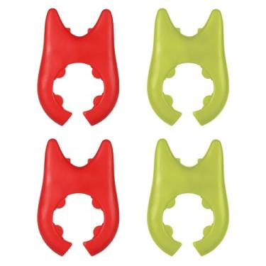 Imagem de 4 peças de suporte de panela de colher, clipe lateral de silicone para descanso de colher para fogão, espátula wok, suporte de utensílio de cozinha, clipes de suporte de espátula de diabo, acessórios