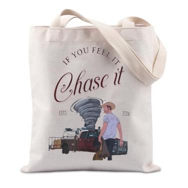 Imagem de TIIMG If You Feel It Chase It Gift Movie Lover Gift Chaser Movie Disaster Movie Lover Gift Wind Chaser Tote Bag, Chase It, big