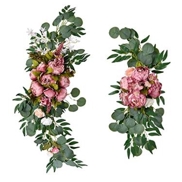 Imagem de menolana Arranjo Floral Pendurado para Decoração de Casamento - Flores Naturais e Elegantes, Rosa