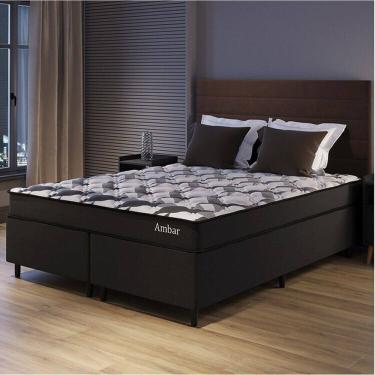 Imagem de Conjunto Colchão Ortopédico e Base Box Queen 57x158x198cm Ambar Yescasa Preto
