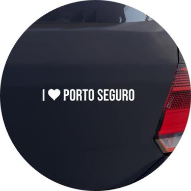 Imagem de Adesivo de Carro Eu amo Porto Seguro - I Love Porto Seguro - Cor Verde