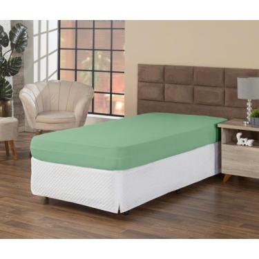Imagem de Capa Colchão Solteiro 30cm de Altura C/ Zíper Cama Box Malha Algodão -
