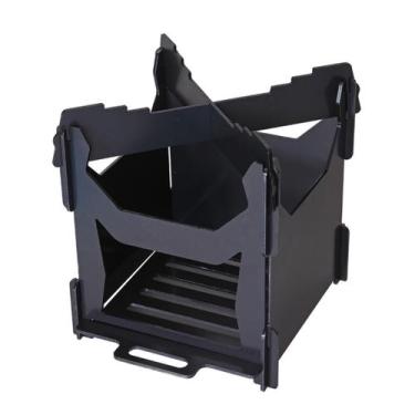 Imagem de Fogareiro Portátil A Lenha Compacto em Aço Carbono Mini Camper Capinch