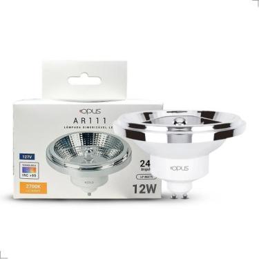 Imagem de Lâmpada Led Ar111 2700K Luz Quente Gu10 Dimerizável 12W 127V - Opus