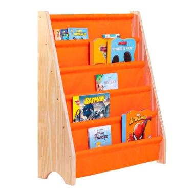 Imagem de Rack Para Livros Infantil, Standbook Montessoriano 5 Bolsos - Curumim 