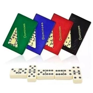 Imagem de Dominó de Osso Não Profissional Estojo 9 Milimetros 28 peças - Jmd