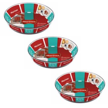 Imagem de Travessa Assadeira de Vidro Temperado 2,4L Marinex - 3 Unid - NADIR FI