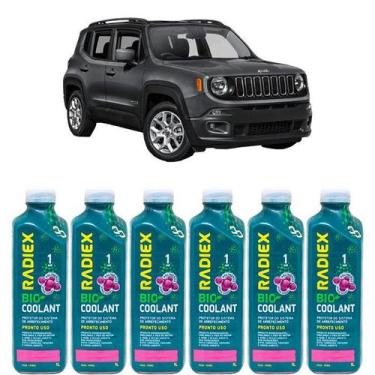 Imagem de Kit aditivo radiador bio coolant pronto para uso rosa - jeep renegade 
