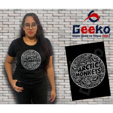 Imagem de Baby Look Arctic Monkeys - Indie - Alternativo - Rock - Geeko, Preto, 