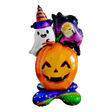 Imagem de BALÃO A TRÊS Halloween Morcego Fantasma Abobora 50 unidades - Royal To