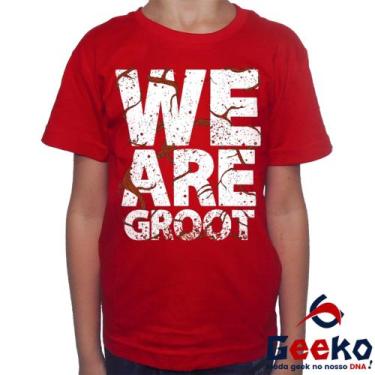 Imagem de Camiseta Infantil We Are Groot 100% Algodão Guardiões da Galáxia Nós S