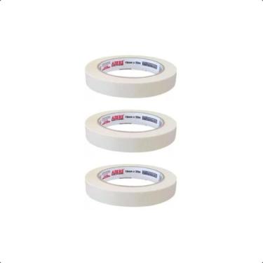 Imagem de Kit 3 Fita Crepe Uso Geral Adere 423 18X50