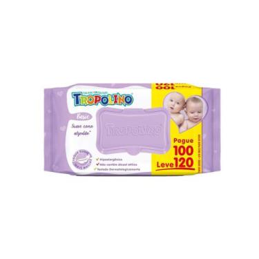 Imagem de Toalhas Umedecidas Tropolino Toque Suave C/120