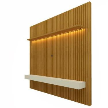 Imagem de Painel Home Gelius Nobre com ripas autênticas para TV de até 79 polega