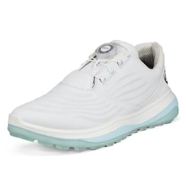 Imagem de ECCO Tênis de golfe feminino Lt1 Boa Hybrid impermeável, Branco, 8-8.5