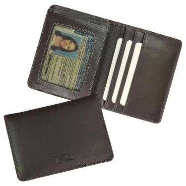 Imagem de Carteira Compacta Couro RFID Blocking 01-R Raffai Couros, Café