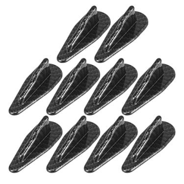 Imagem de X AUTOHAUX 10 peças Universal Car ABS Roof Shark Fin Estilo Spoiler Wing Shark Fin Estilo Difusor Substituição Preto Padrão de Fibra de Carbono