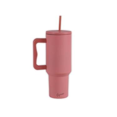 Imagem de Garrafa Térmica Gymee PAR de 1200ml em Cores Monocromáticas Design Minimalista para Pessoas que Inovam Diariamente (Peach Orange)