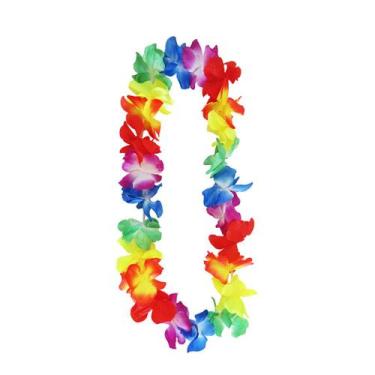 Imagem de Colar Havaiano Hula Hula Pétalas Coloridas - 45cm - Extra Festas