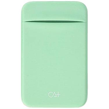 Imagem de Case Art Plus Suporte seguro para cartão de crédito na carteira [tampa] Porta-identidade discreto Lycra Elastano Capas para cartões para smartphones, iPhone 6, Samsung Galaxy Capa carteira para