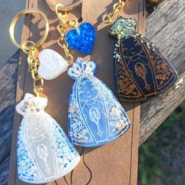 Imagem de Chaveiro Nossa Senhora Aparecida - D Resinas, Preta