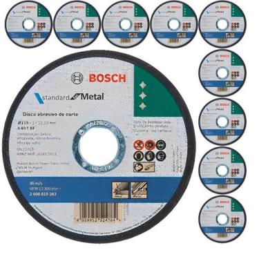 Imagem de Disco de Corte 115 mm X 1,0 mm Standard For Metal  Kit 10 Unidades BOS