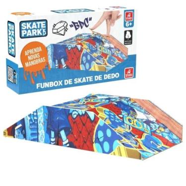 Imagem de Rampa Pista Skate de Dedo Miniatura Skate de brinquedo Radical Obstacu