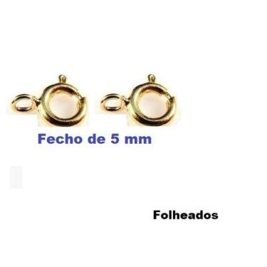 Imagem de 2 Fechos Bóia Folheado a Ouro 18k 5 mm Para Correntes