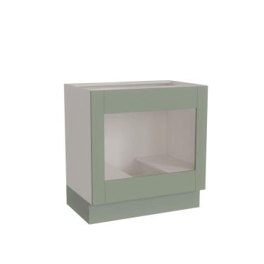Imagem de Balcão para Forno de Embutir 80cm sem Tampo Arizona Cabecasa Madeiramadeira Branco/Menta