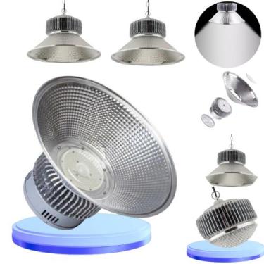 Imagem de Kit 2 Luminária Led Highbay Smd 150W Galpão Industrial  Frio 6500k Biv