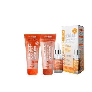 Imagem de kit scincare clareador facial com vitamina C Dermachem