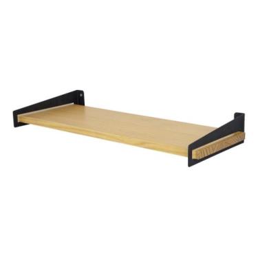 Imagem de Prateleira Loop Nicho Decorativo 50x20cm Cozinha Sala Quarto Madeira -