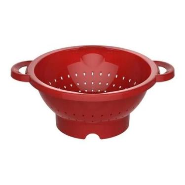 Imagem de Escorredor de Massa com Alça Plastico - Vermelho - UNINJET 