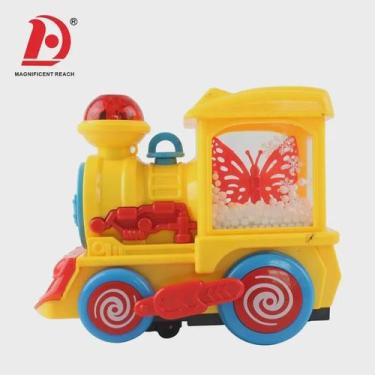 Imagem de Trem Locomotiva Infantil Solta Fumaça E Luzes  E Sons Fun Train - Toy 