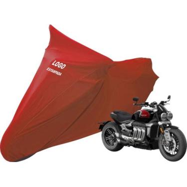 Imagem de Capa Tecido Resistente Para Moto Com Logo Triumph Rocket 3 R - Mz, Ver