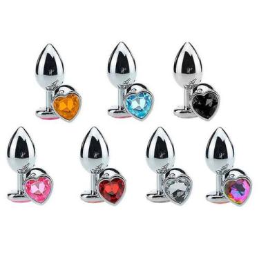 Imagem de Plug Anal Inox P Coração - shop mix, Rosa