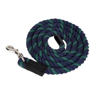 Imagem de oshhni Corda de Cavalo Corda de Cavalo Corda Resistente Prende-se ao Cabresto ou Arnês com Mosquetão de Parafuso Treinamento de Cavalos para Cães Lunge, Azul Verde
