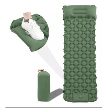 Imagem de Colchão de ar inflável para camping, com travesseiro e bomba embutida, Saco de transporte incluído