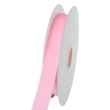 Imagem de Abbaoww Fita de veludo rosa de 10 metros de 1,5 cm fita de veludo de face única para decoração de guirlanda de Natal, embrulho de presente, projeto faça você mesmo (rosa, 1,5 cm)
