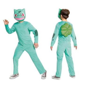 Imagem de Pokemon Costume Bulbasaur for Kids, Children's Classic Character Outfit, Child Size Medium (7-8) Green