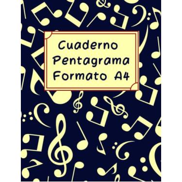 Imagem de Cuaderno Pentagrama Formato A4: Libreta de Música - 12 Pentagramas por Página en Blanco para Escribir.